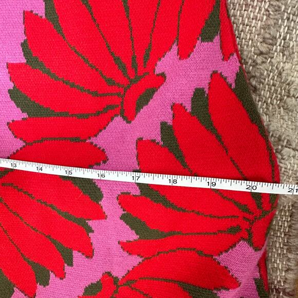 NWT FARM Rio Copacabana Knit Maxi Dress Halter Pink Cutout Waist Size XL - Picture 8 of 13